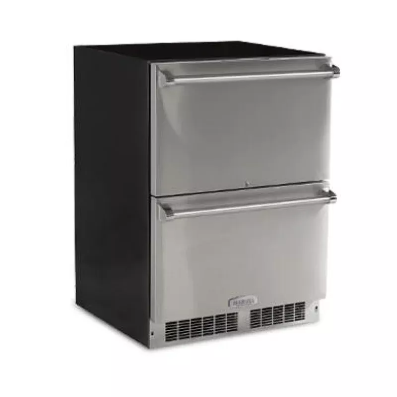 24" Refrigerated Drawers - Solid Panel Overlay Ready Drawer Fronts, With Lock Sold without handles