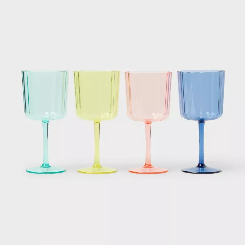 4-Pack 13oz Stemmed Wine Glasses