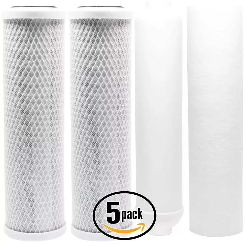 5-Pack Replacement Filter Kit for Proline Proline Plus RO System - Includes Carbon Block Filters, PP Sediment Filter & Inline Filter Cartridge