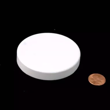 70mm (70-400) White Polypropylene Pressure-Sensitive Lined Smooth Cap, case/900