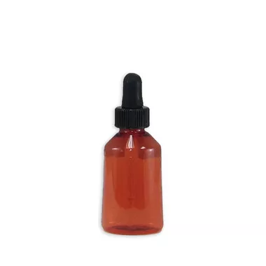 Amber Plastic Dropper Bottles, Oval Polypropylene, 1 oz, case/48