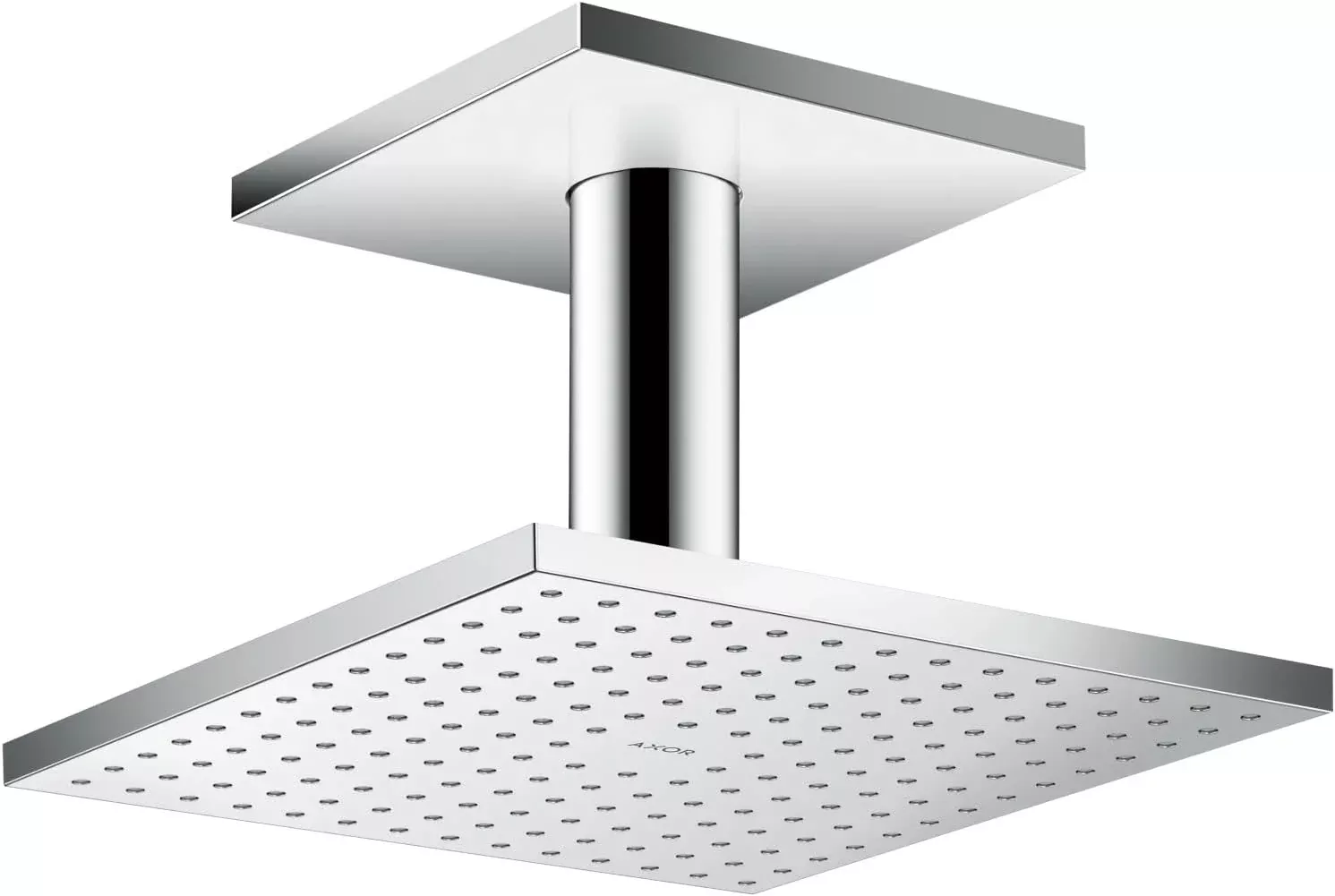 AXOR ShowerSolutions 2.5 GPM Square Multi-Function Rain Shower Head w/ Cieling Mount Arm