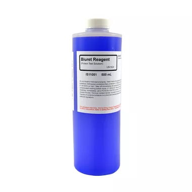 Biuret Solution, (Protein Test), Reagent Grade, 500mL