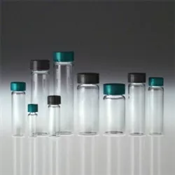 Clear Borosilicate Glass Vials, 7.5mL, Cone Lined Caps, case/144