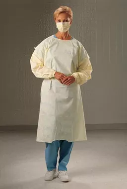 Cover Gown, Yellow, X-Large, 100 per case