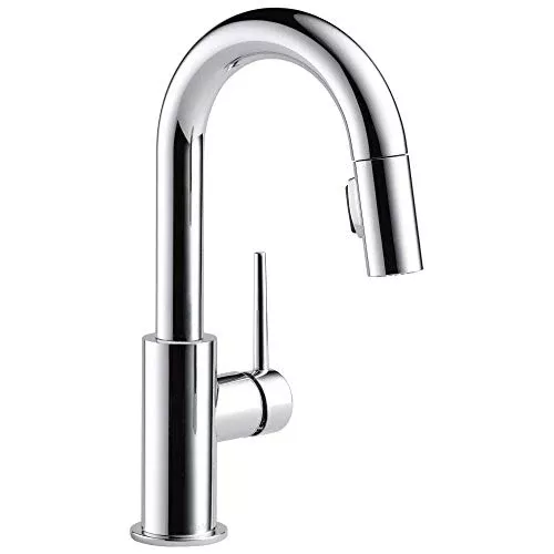 Delta Trinsic Single Handle Pull-Down Bar/Prep Kitchen Limited Swivel