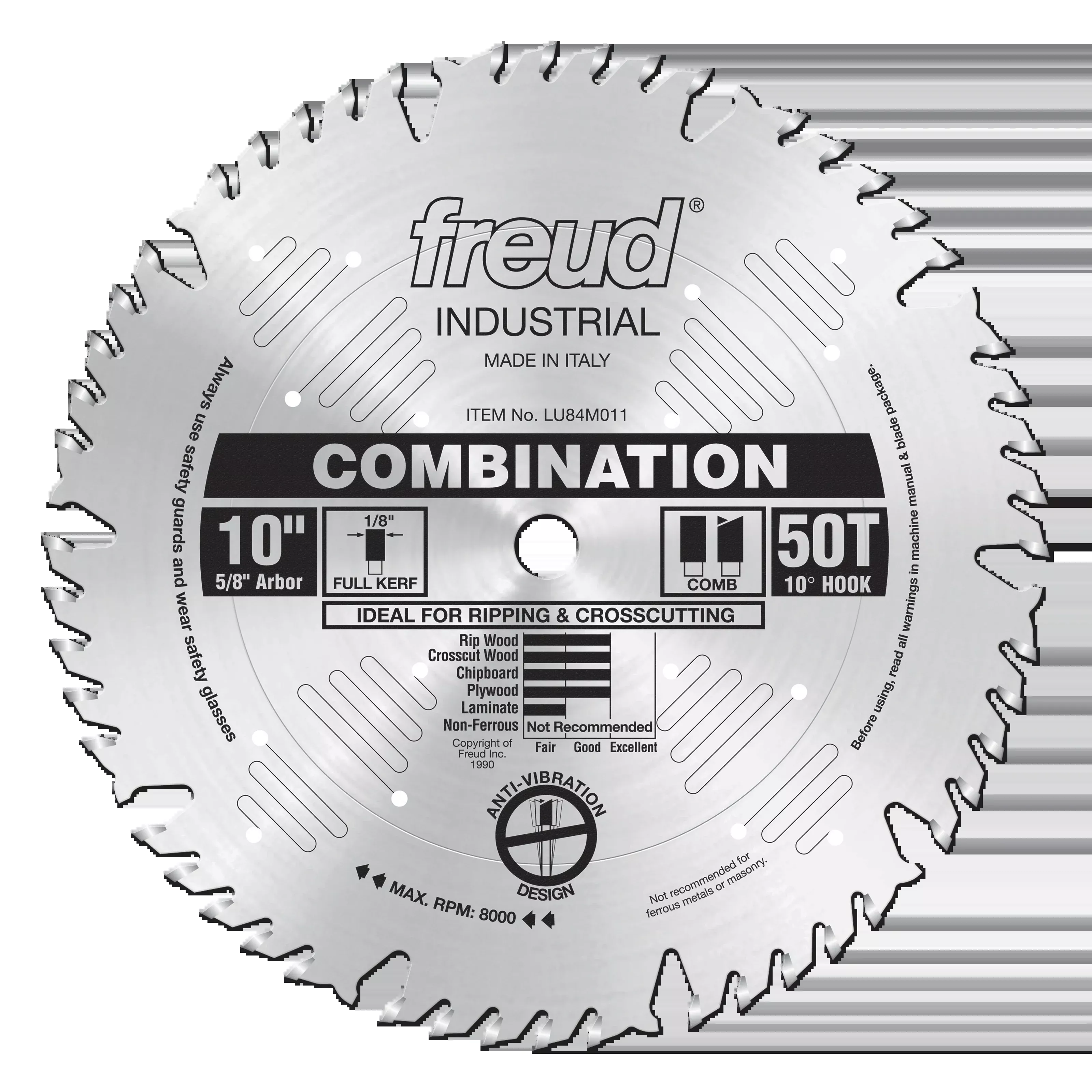 Freud LU84M011 10" Combination Blade