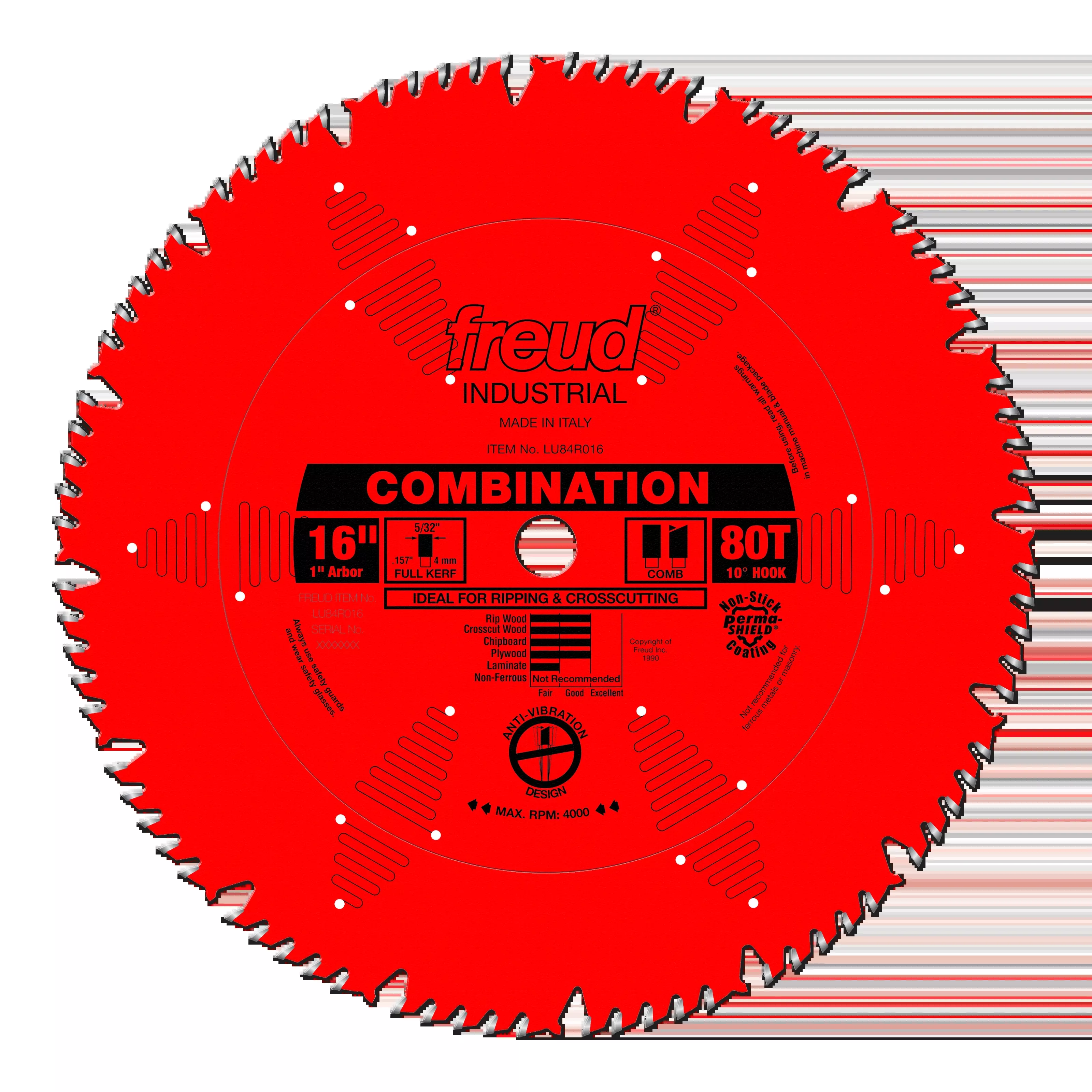 Freud LU84R016 16" Combination Blade