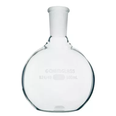 Glass Flask, Single Neck, Flat Bottom 24/40 OJ, 1000 ml