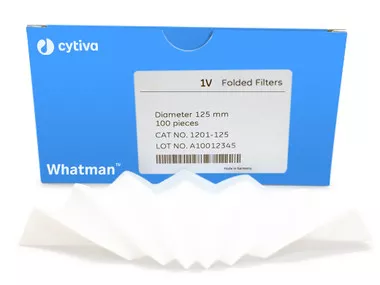 Grade 1V Folded Filter Paper, Circle 15cm, pack/100