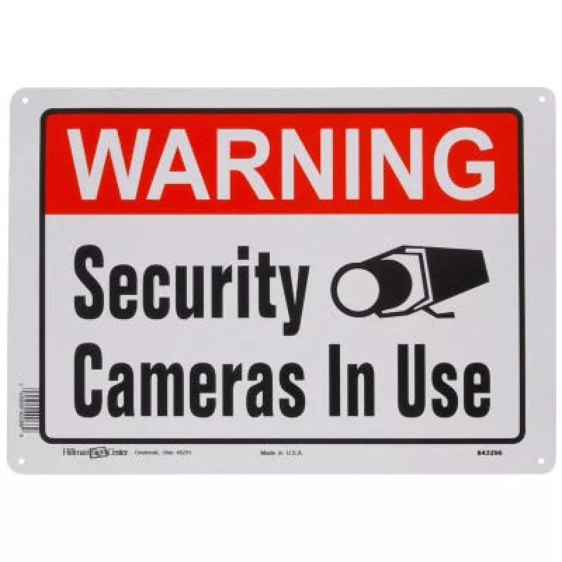 Hillman Fasteners 843296 Security Camera Warning Sign