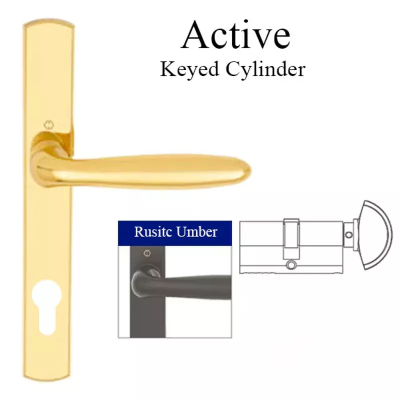HOPPE MULTIPOINT LOCK HANDLESET, VERONA, M151/216N, SOLID BRASS – Rustic Umber