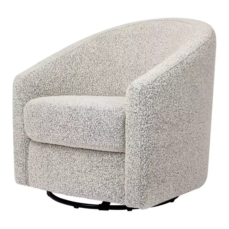 Madison Swivel Glider - Black/White Boucle