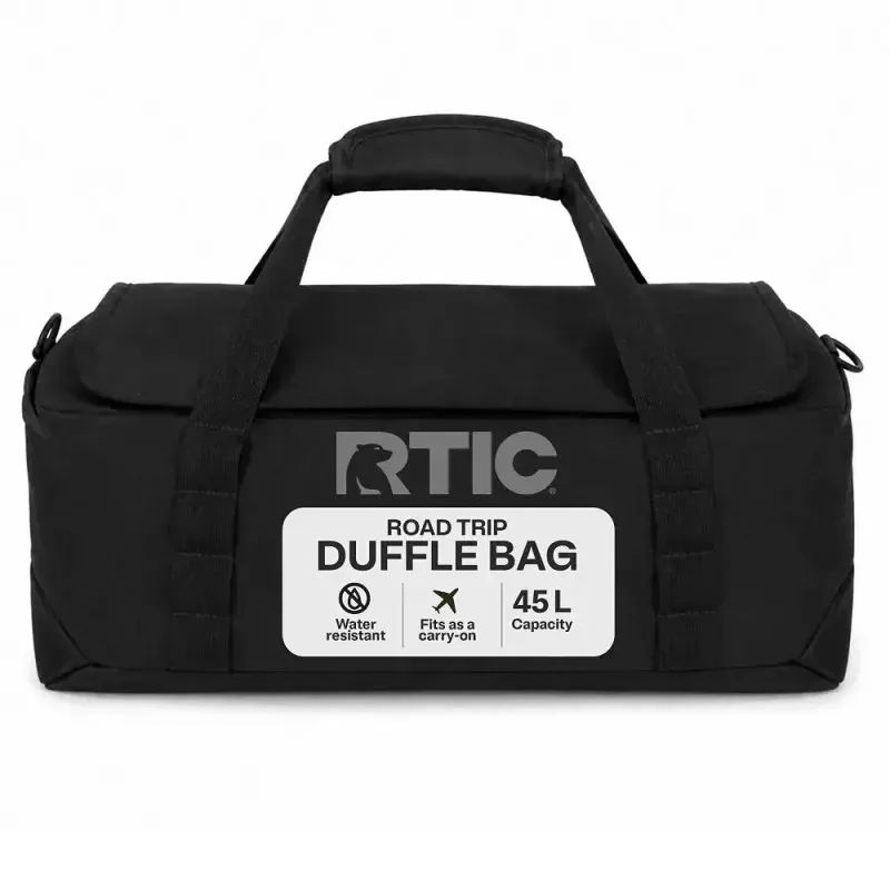 Medium Carry On Structured Collapsible Duffel Bag - Black