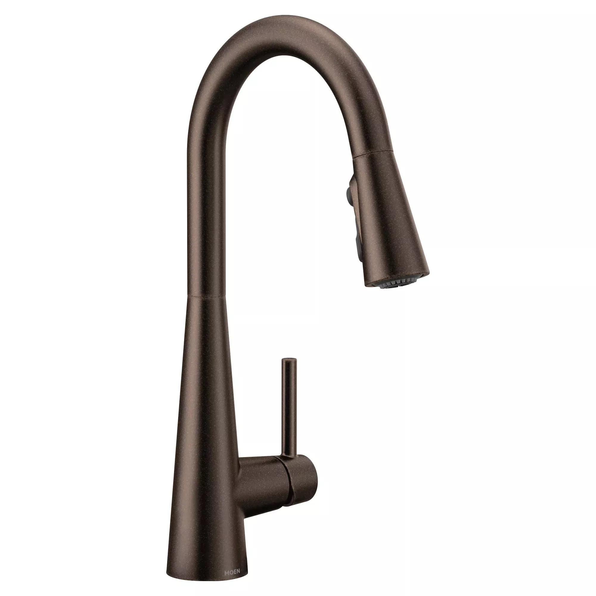 Moen Sleek One Handle High Arc Kitchen Faucet with Pulldown Sprayer Featuring Power Boost for a Faster Clean in Oil Rubbed Bronze - 7864ORB
