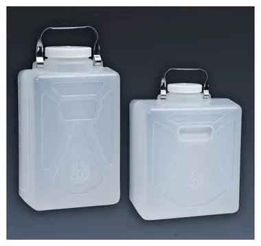 Nalgene 2212-0050 Polypropylene Carboys, Rectangular with SS Handle, 20 Liter, case/4
