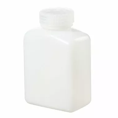 Nalgene 312007-0004 Rectangular Bottles, Bulk Pack, HDPE, 4oz with Caps, case/500
