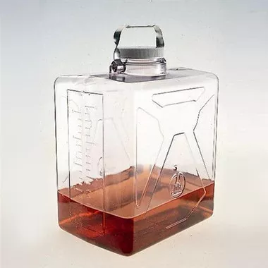 Nalgene DS2213-0050 ClearBoy Transparent Carboy, Rectangular, w/SS Handle, PC, 20 liter
