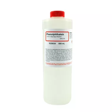 Phenolphthalein Solution, 1.0%, (Alcoholic), 500 mL