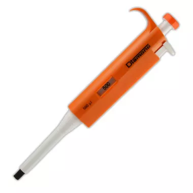 Pipettor, Diamond, Fixed Volume, 500uL, Orange