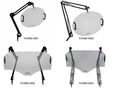 Plexiglass 15 x 24" splash shield double sided articulating arm, Each