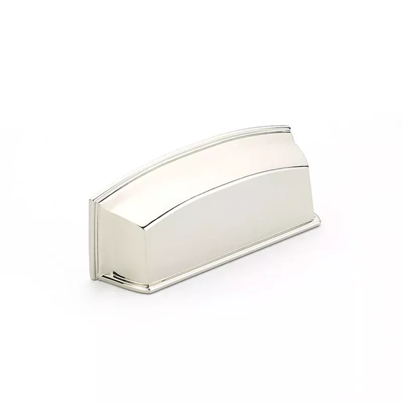 Polished Nickel Moderna Cup Drawer Pull