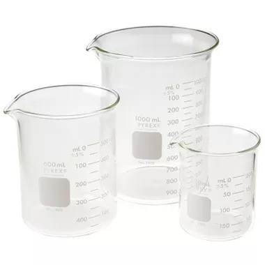Pyrex Griffin Beaker, 3 Liter Low Form, Graduated, each