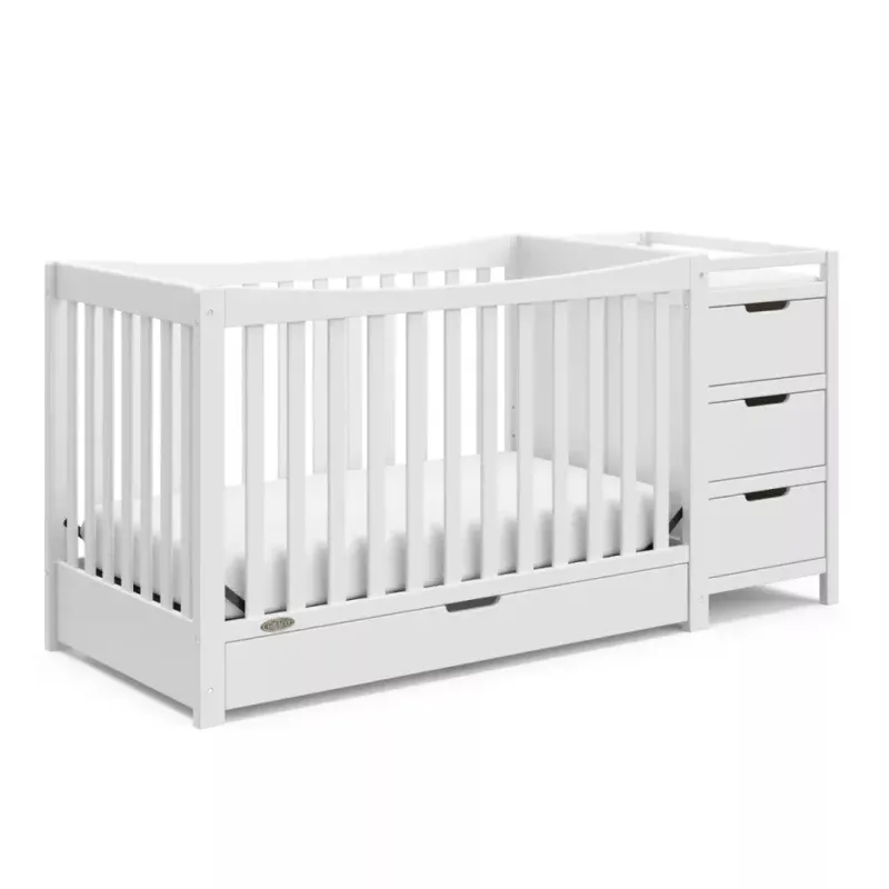 Remi 4-in-1 Convertible Crib and Changer - White