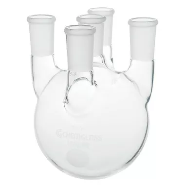 Round Bottom Flask, 12000 mL Heavy Wall 5-Neck Vertical