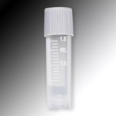 Sample Tubes, 2 ml, External Threads, PP, White Graduations & Marking Area, Round Bottom, pack/1000
