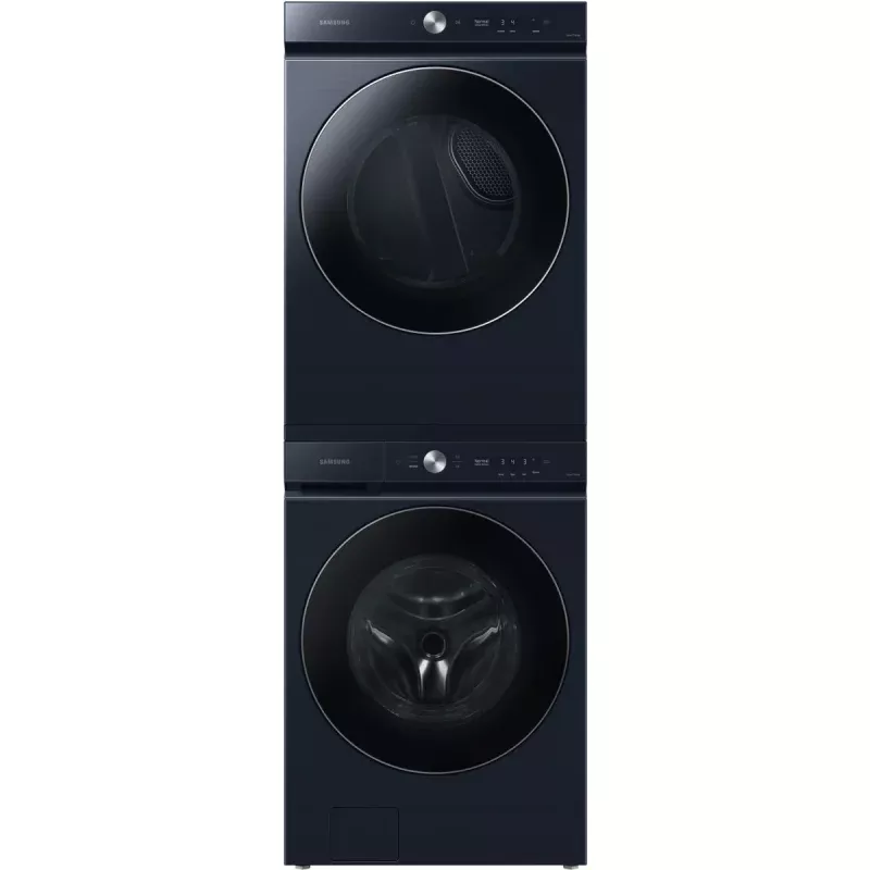 Samsung WF53BB8900AD 27 Inch Smart Front Load Washer & Samsung DVE53BB8900D 27 Inch Smart Electric Dryer with Samsung WE502ND 27 Inch Laundry Pedestal
