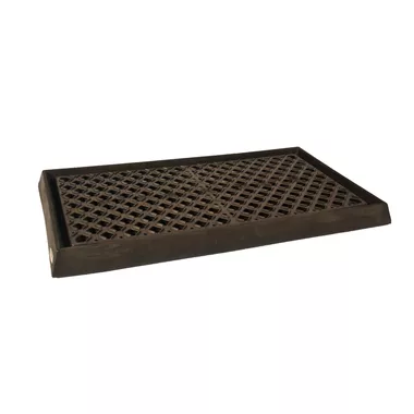 Secondary Containment Tray with Grate, Black