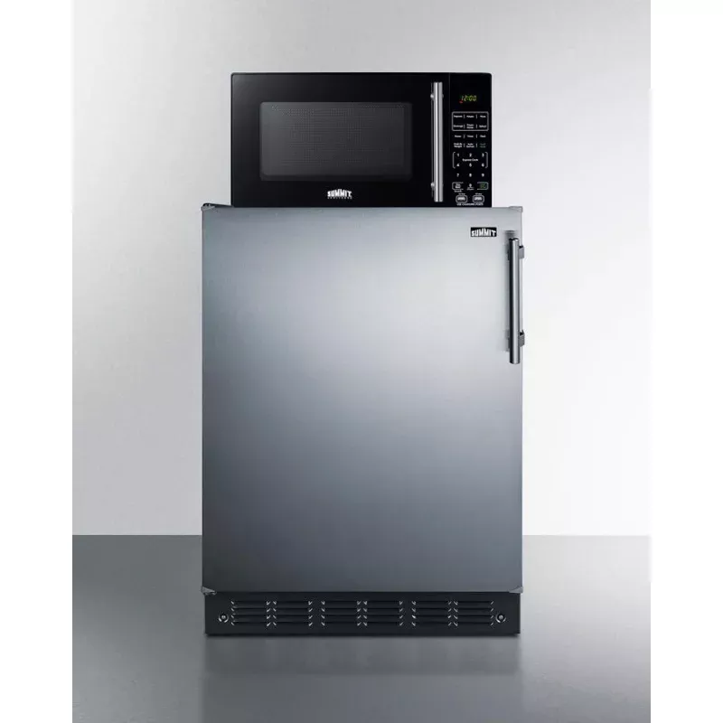 Summit MRF6BK2SSALHD Microwave/Refrigerator Combination With Allocator