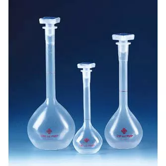 Volumetric Flask, PMP with Stopper, Class B, 250 ml, pack/5