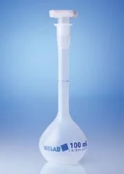 Volumetric Flask, Polypropylene, Stopper, Class B, 500mL, case/4