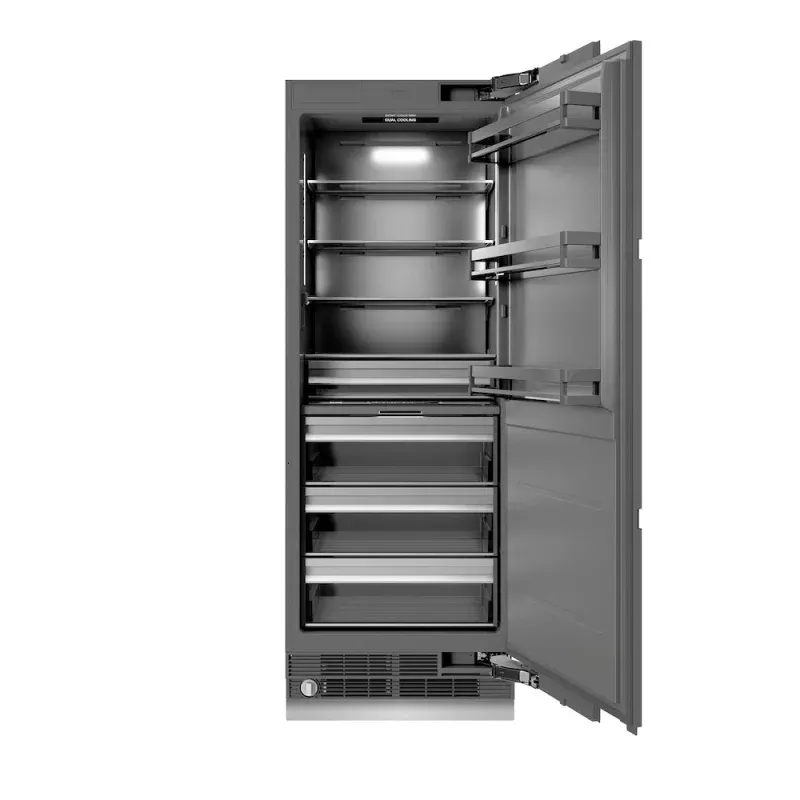 ZLINE RBCRVZ30MB Autograph Edition 30 In. 16.7 Cu. Ft. Panel Ready Column Refrigerator With Graphite Gray Interior And Matte Black Accents Graphite Gray, Matte Black